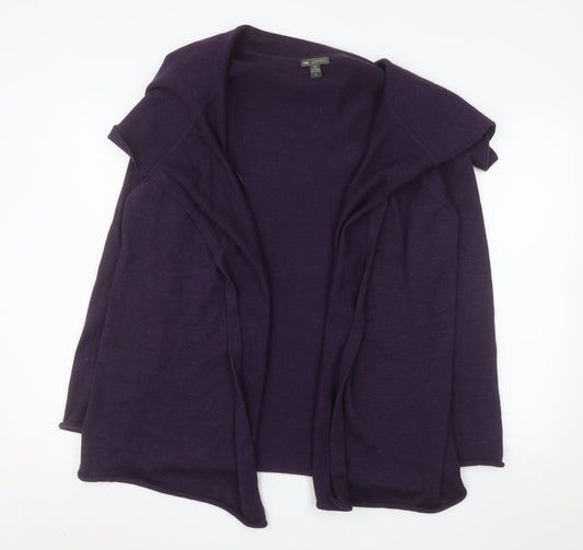 GAP Women Purple Italian Merino Wool Open Cardigan L
