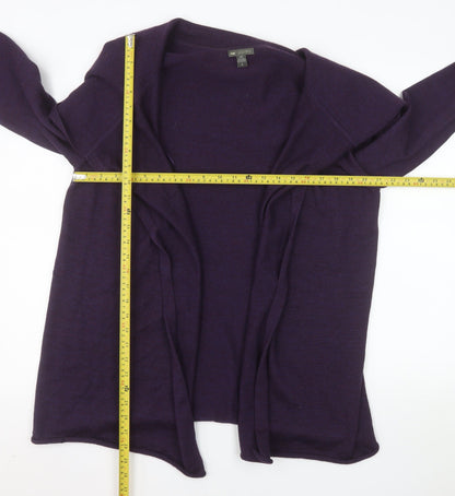 GAP Women Purple Italian Merino Wool Open Cardigan L