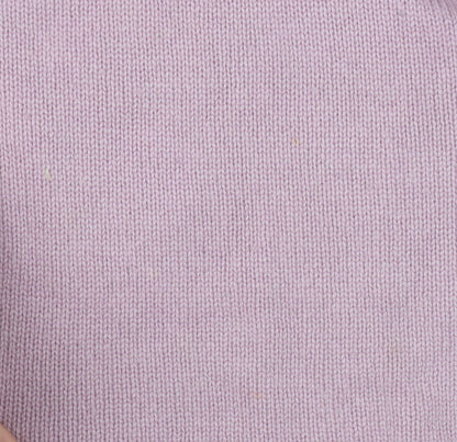 Theory Womens Pink Cashmere Mock Neck Long Sleeve Jumper L