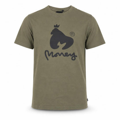 Money Boys Green Graphic Print T-Shirt 12-13 Years Cotton Crew Neck
