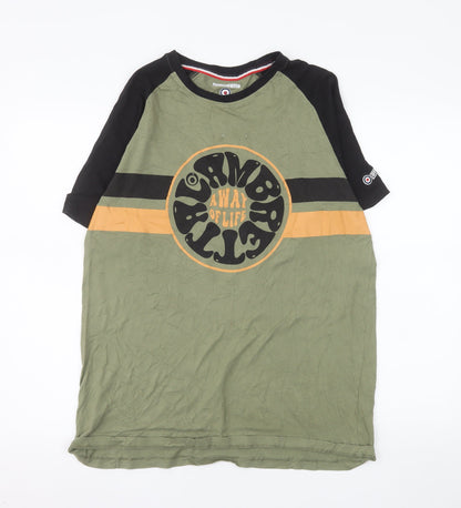 Lambretta Men's Green Retro Graphic Cotton T-Shirt Size L