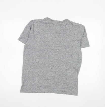 Champion Women Grey Basic Cotton T-Shirt M Short Sleeve Casual