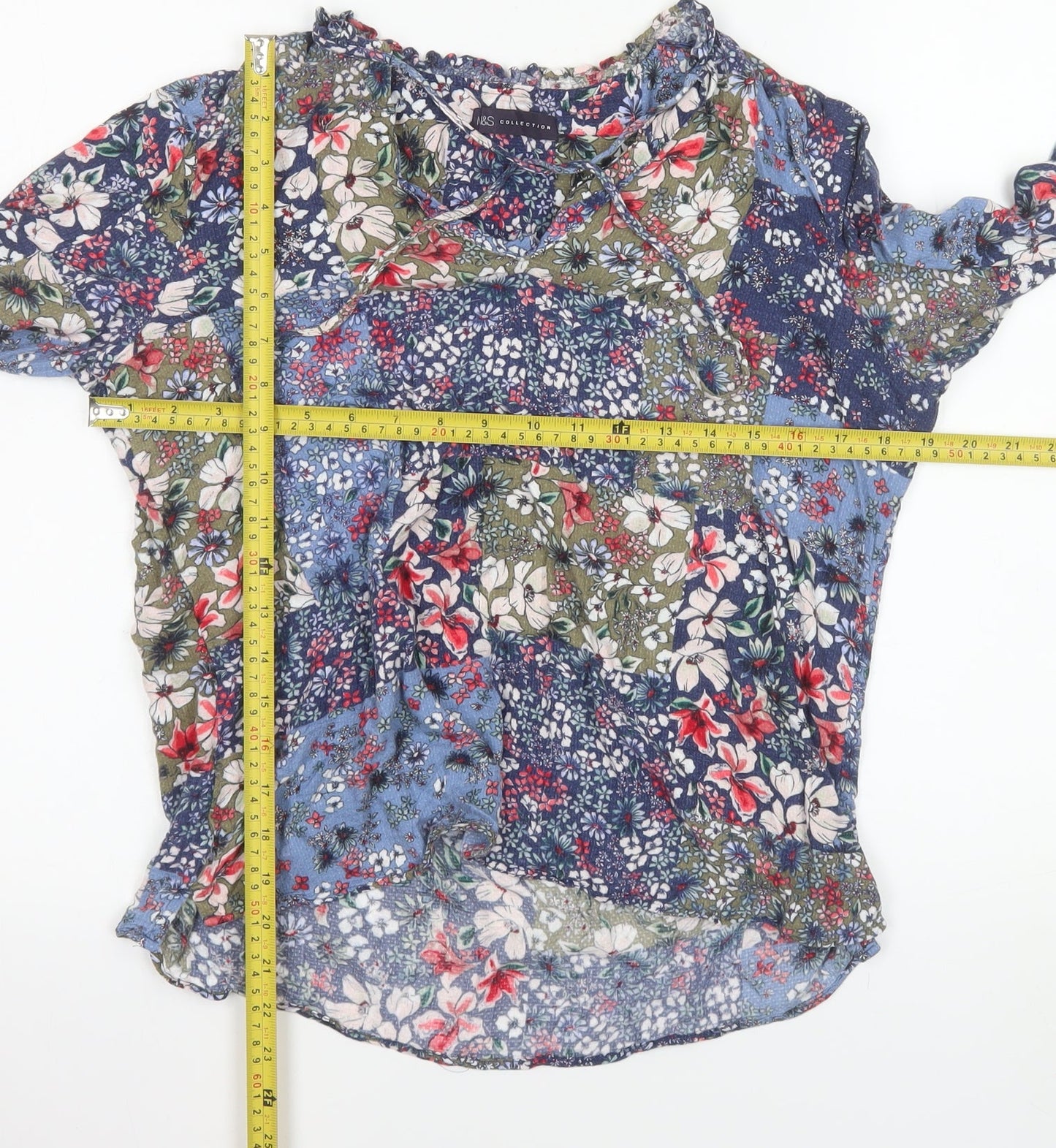 Marks and Spencer Women’s Multicoloured Floral Tunic Blouse UK 14