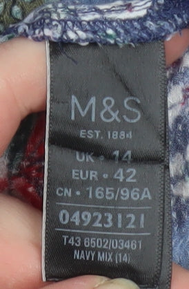 Marks and Spencer Women’s Multicoloured Floral Tunic Blouse UK 14
