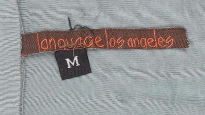 Language Los Angeles Women’s Green V-Neck Long Sleeve Blouse Size M