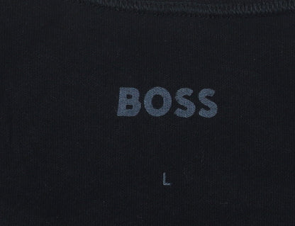 BOSS Men's Black Cotton Crew Neck Short Sleeve T-Shirt Size L