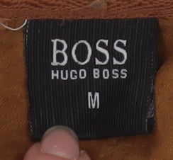 Hugo Boss Men's White Geometric Cotton Polo Shirt Size M