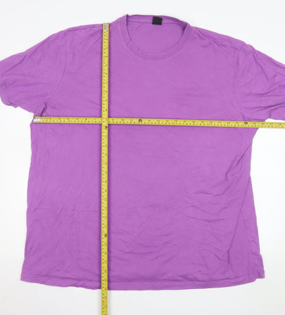 Cotton Traders Men's Purple 3XL Crew Neck Short Sleeve T-Shirt