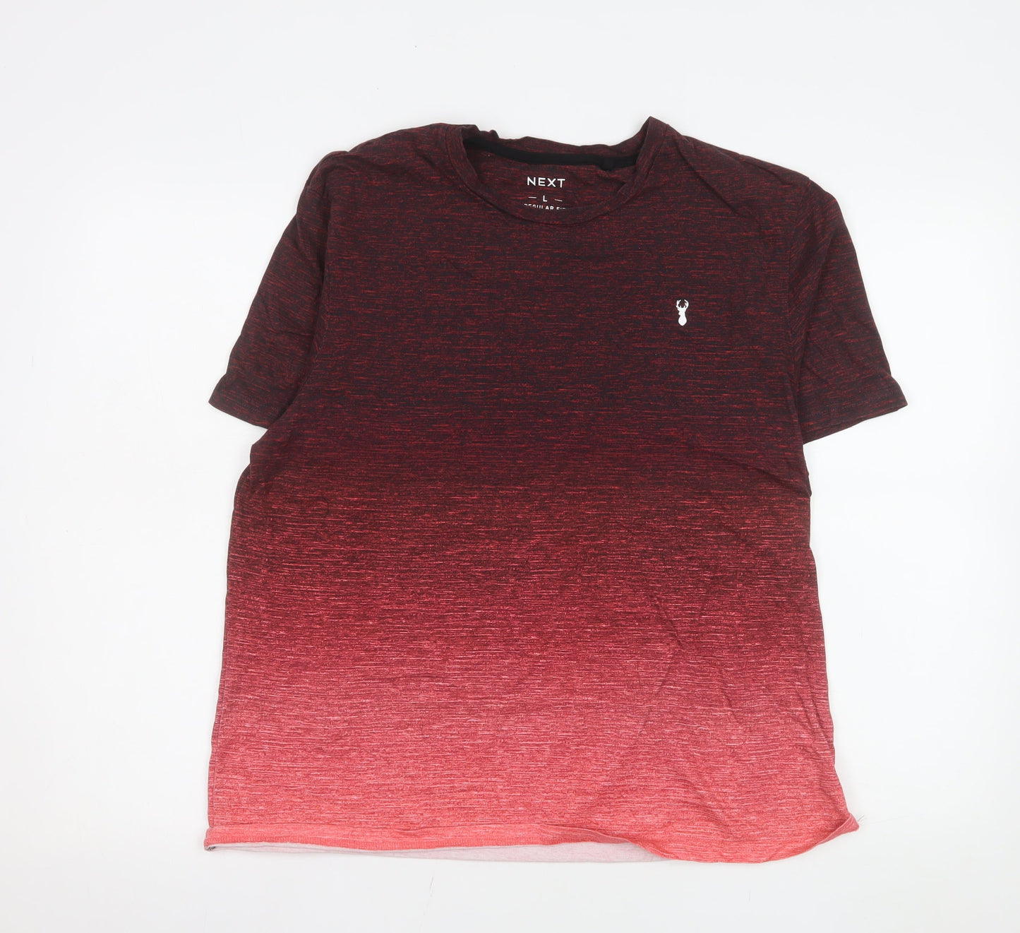 Next Men’s Red Ombre Cotton Short Sleeve T-Shirt Size L