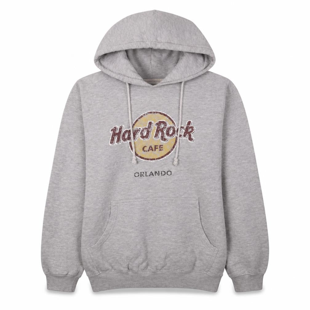 Hard Rock Cafe Orlando Women's Grey Pullover Hoodie Medium