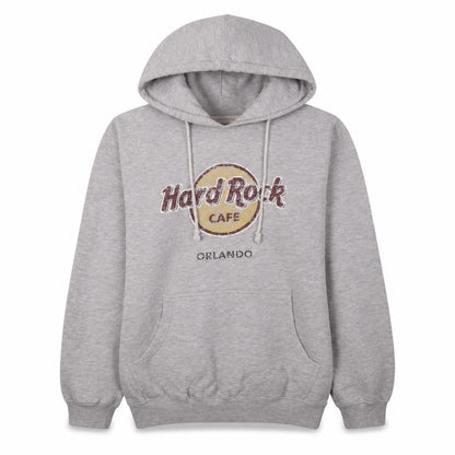 Hard Rock Cafe Orlando Women's Grey Pullover Hoodie Medium