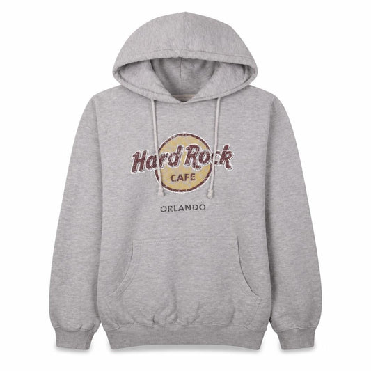 Hard Rock Cafe Orlando Women's Grey Pullover Hoodie Medium