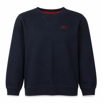 Reebok Womens Navy Blue Sweatshirt Cotton Blend Long Sleeve Pullover M