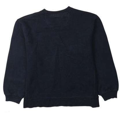 Reebok Womens Navy Blue Sweatshirt Cotton Blend Long Sleeve Pullover M