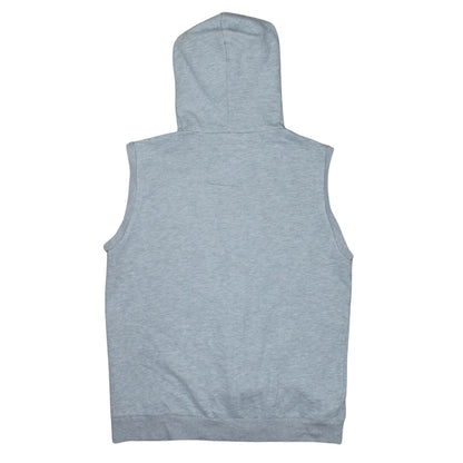 adidas Men's Grey Sleeveless Full Zip Hoodie Vest M