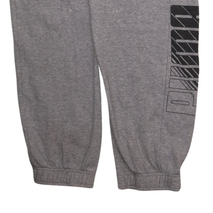 Puma Men's Grey M Sweatpants Jogger Trousers with Logo