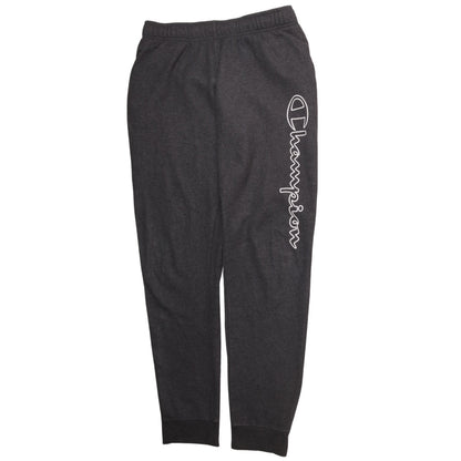 Champion Men's Black Logo Sweatpants Medium Regular Fit