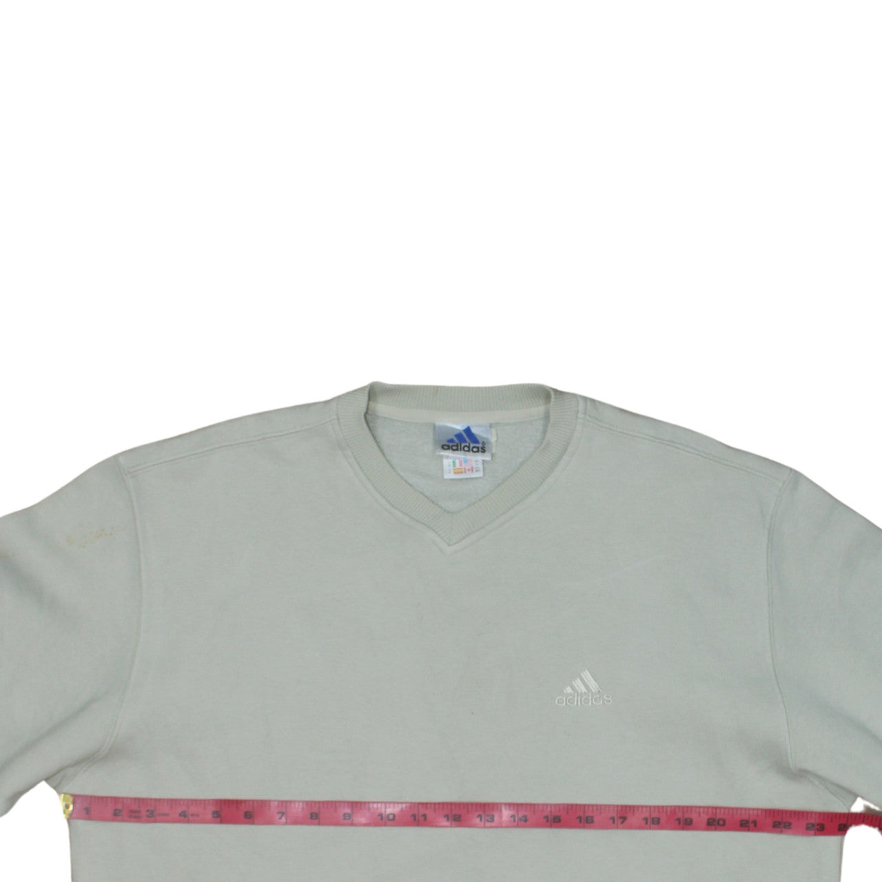 Adidas Men's Grey V-Neck Pullover Sweatshirt Size L