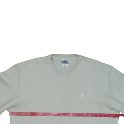Adidas Men's Grey V-Neck Pullover Sweatshirt Size L