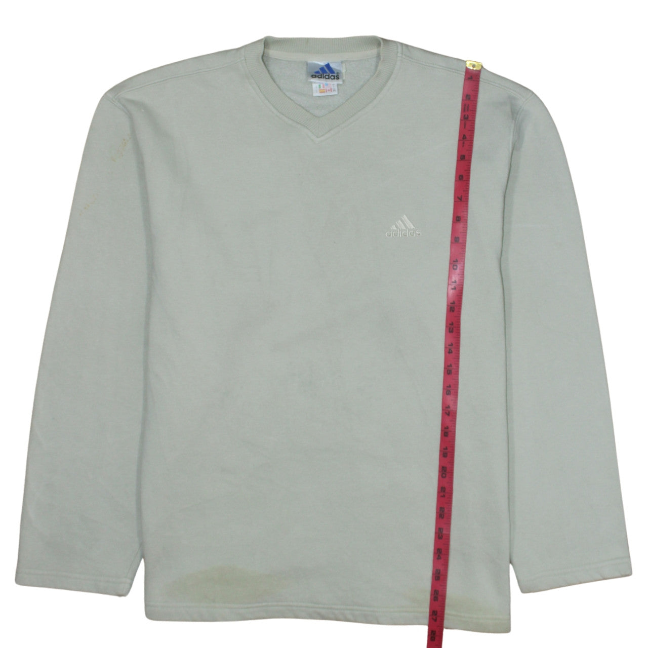 Adidas Men's Grey V-Neck Pullover Sweatshirt Size L