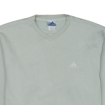 Adidas Men's Grey V-Neck Pullover Sweatshirt Size L