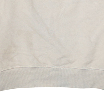 Nike Men's Beige Crew Neck Embroidered Logo Sweatshirt Size S