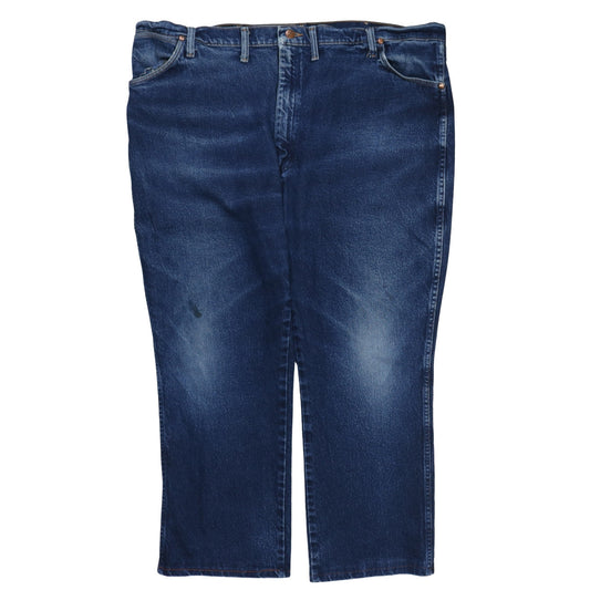 Wrangler Men's Blue Straight Fit Jeans 46x30 Big & Tall Denim