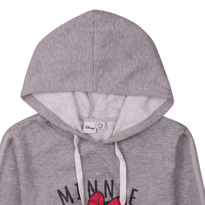 Disney Women’s Grey Minnie Mouse Pullover Hoodie Size M 12/14