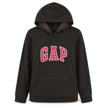 Gap Womens Brown Pullover Hoodie L Logo Cotton Blend Casual