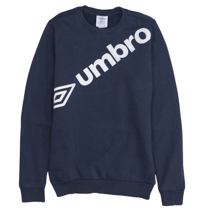 Umbro Boys Navy Blue Crew Neck Sweatshirt Size 158cm Cotton Blend