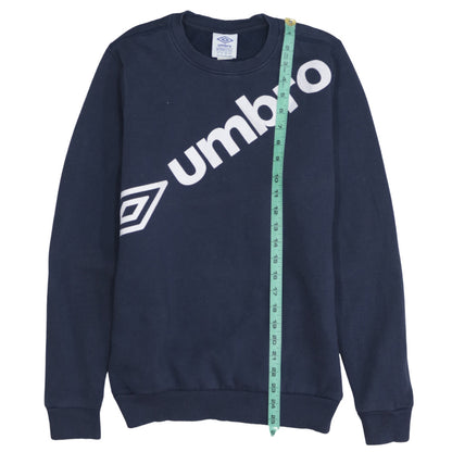 Umbro Boys Navy Blue Crew Neck Sweatshirt Size 158cm Cotton Blend