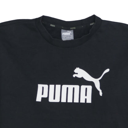 Puma Womens Black Size 10 Crew Neck Pullover Sweatshirt