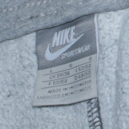 Nike Mens Grey Fleece Sweatpants L 34 Regular Fit Casual Trousers