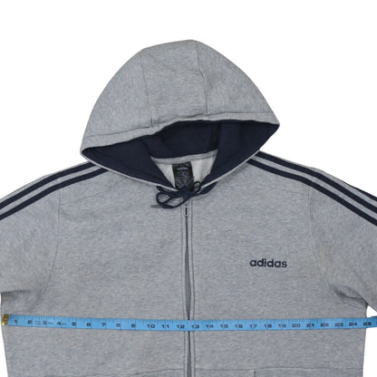 Adidas Men's Grey Full Zip Hoodie XL Sports Fleece