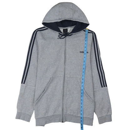 Adidas Men's Grey Full Zip Hoodie XL Sports Fleece