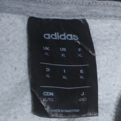 Adidas Men's Grey Full Zip Hoodie XL Sports Fleece