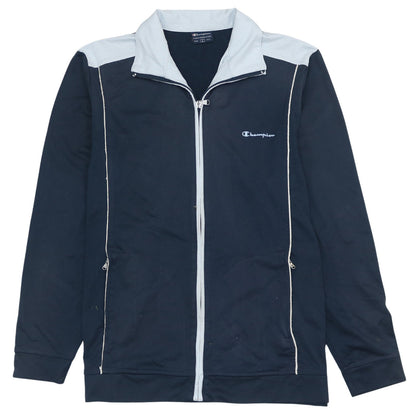 Champion Men's Blue Full Zip Sweatshirt L Lightweight Athletic