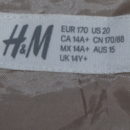 H&M Girls Beige Colourblock Windbreaker Jacket Size 14 Plus