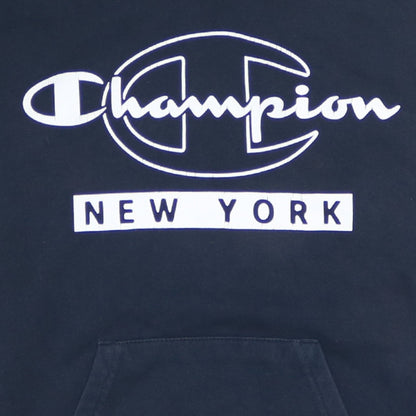 Champion Boys Black Small Pullover Hoodie New York Logo Graphic Print