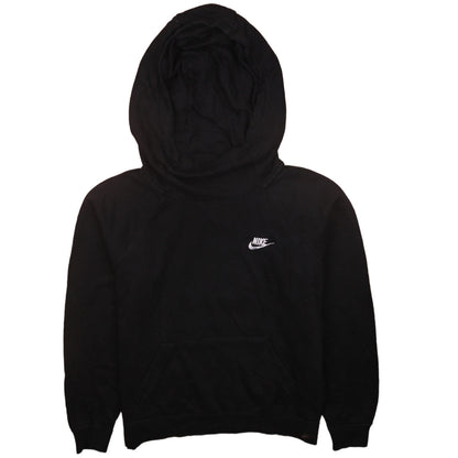 Nike Men's Black Pullover Hoodie M Fleece Logo Sweatshirt