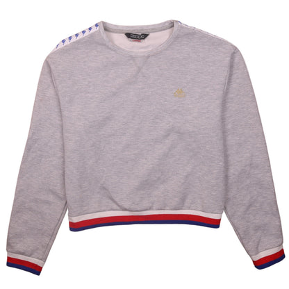 Kappa Women Grey Crew Neck Pullover Sweatshirt Size L