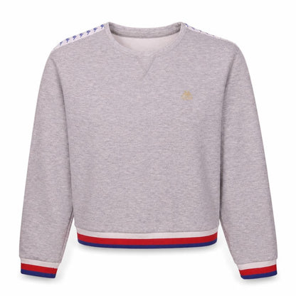 Kappa Women Grey Crew Neck Pullover Sweatshirt Size L