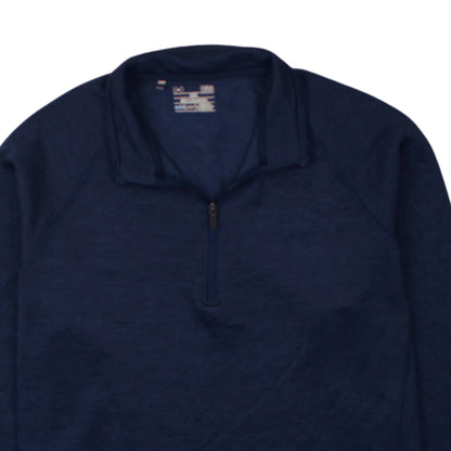 Under Armour Men’s Blue ColdGear 1/4 Zip Fleece Sweatshirt Size L