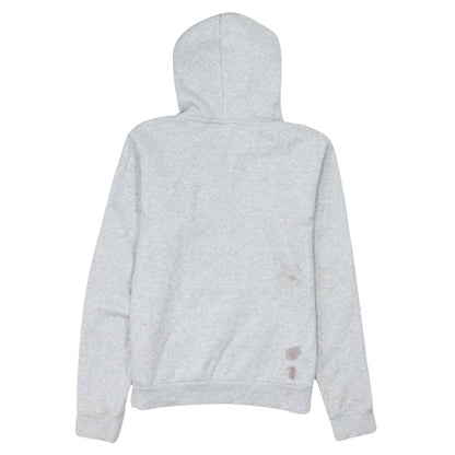 Puma Womens Grey Hoodie L Pullover Logo Hooded Sweatshirt