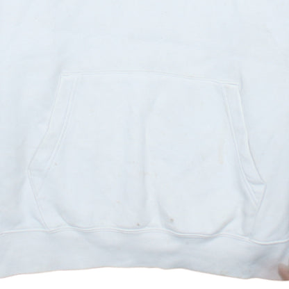 Nike Men's White Pullover Hoodie Medium Cotton Fleece Sportswear