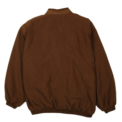 Wudipos Men's Brown XL Bomber Jacket Cotton Twill Zip Casual