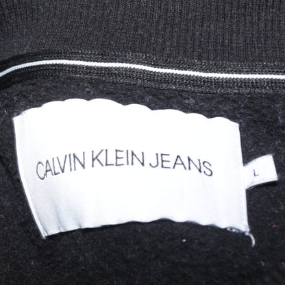 Calvin Klein Jeans Men Black Crew Neck Cotton Blend Sweatshirt L