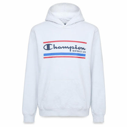 Champion White Small Womens Hoodie Pullover Cotton Blend Logo Print