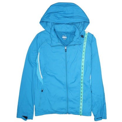 Reebok Women Blue XL (UK 16) Lightweight Hooded Windbreaker Jacket