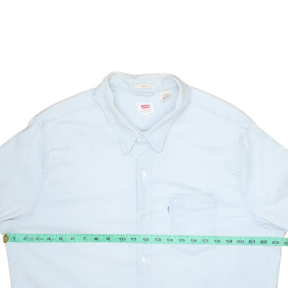 Levi's Men's Light Blue Cotton Stretch Button-Up Shirt XXL